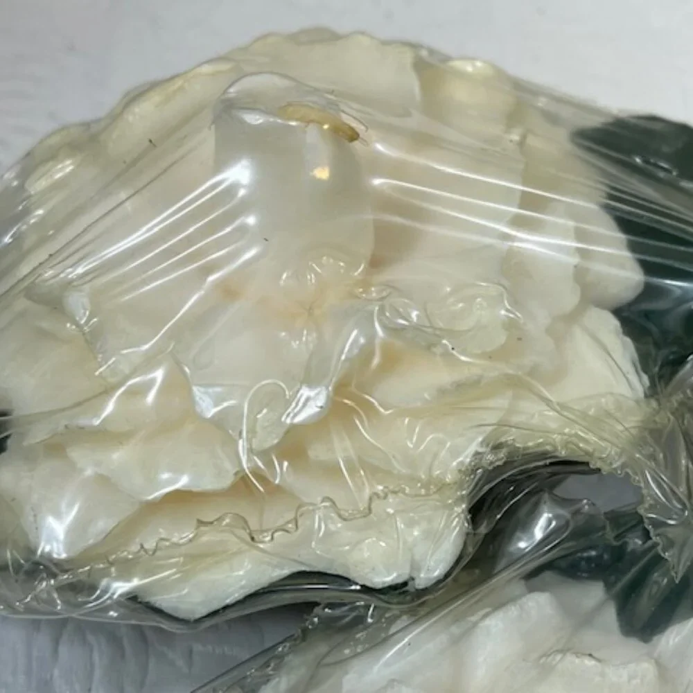 VTG 4 White Magnolia Floating Floral Candles Michael Coffindaffer 5.5